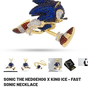 Sonic the Hedgehog Necklace - Blue and Gold